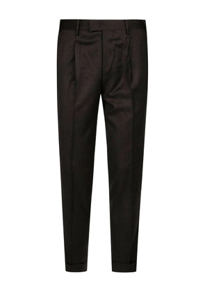 PT Torino pleated wool trousers - Brown