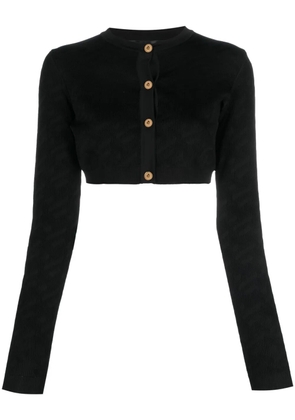 Versace La Greca cropped cardigan - Black
