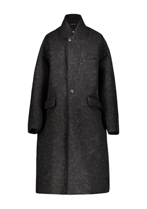 Maison Margiela jacquard coat - Black