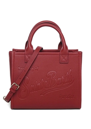 MC2 Saint Barth midi Vanity embossed leather tote bag - Red