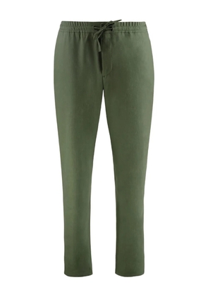 Canali drawstring wool-blend regular trousers - Green