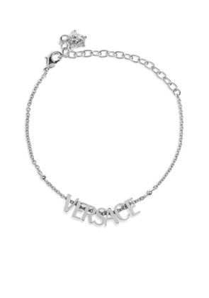 Versace logo-lettering bracelet - Silver