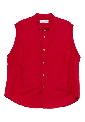 OUR LEGACY sleeveless buttoned shirt - Red