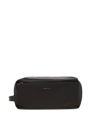 Kiton zip-fastening leather beauty case - Black