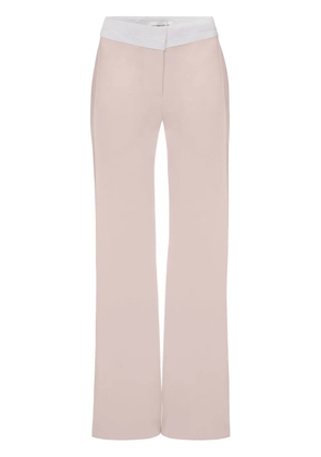 Victoria Beckham side-panel detail flared trousers - Pink