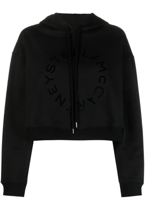 Stella McCartney logo-print cropped cotton sweatshirt - Black