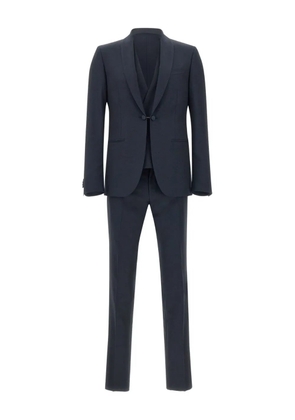 Corneliani wool three-piece formal suit - Blue