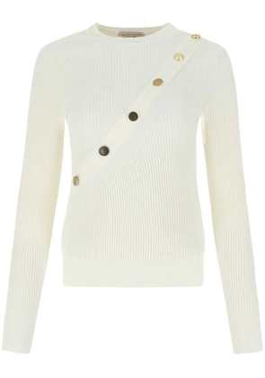 Alexander McQueen ribbed-knit button-detail top - White