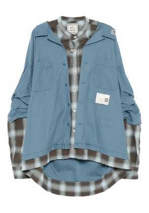 Maison MIHARA YASUHIRO Layered Long Sleeve shirt - Blue