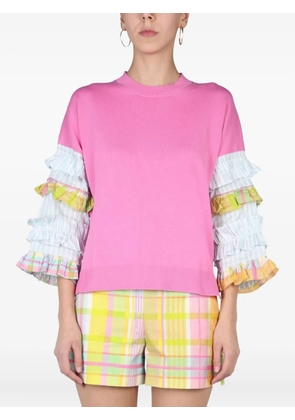 Boutique Moschino ruffled-sleeve sweater - Pink