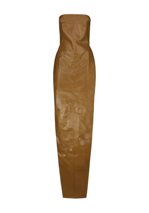 Rick Owens Porterville strapless gown - Brown