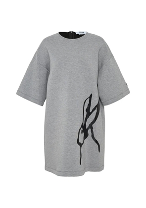 MSGM rabbit print dress - Grey