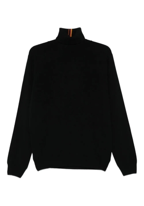 Paul Smith stripe-detail turtleneck sweater - Black