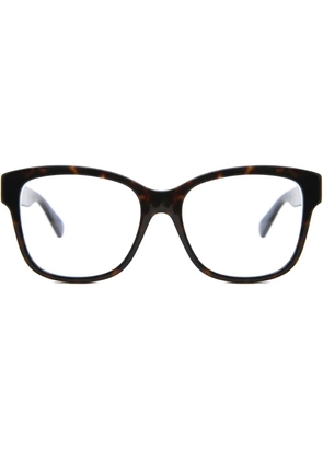 Gucci Eyewear Web-Stripe glasses - Brown