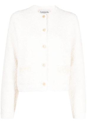 Lanvin textured-finish button-fastening cardigan - White