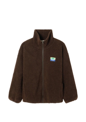 American Vintage Hoktown logo-patch long-sleeve jacket - Brown