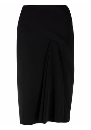 Versace pinch-pleat A-line skirt - Black