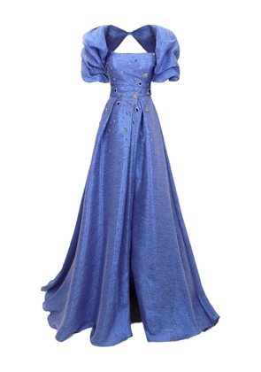 Gemy Maalouf strapless embellished maxi dress (set of two) - Blue