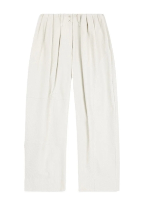 Open YY cotton palazzo trousers - White