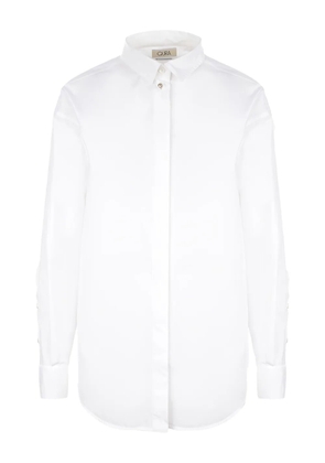 QUIRA classic-collar poplin shirt - White