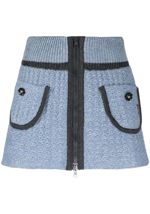 CORMIO chunky-knit mini skirt - Blue