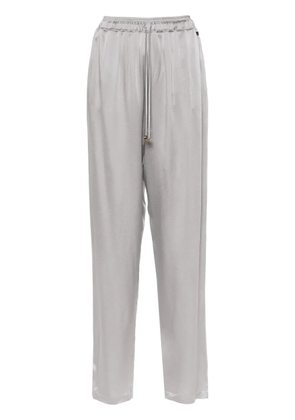 Elisabetta Franchi satin tapered trousers - Grey
