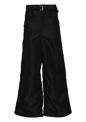 sacai twill trousers - Black