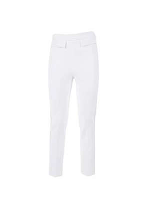 Elisabetta Franchi front tab-detail trousers - White