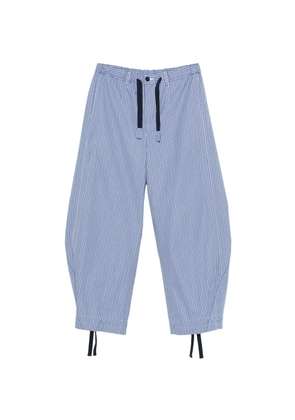 sacai striped drawstring trousers - Blue