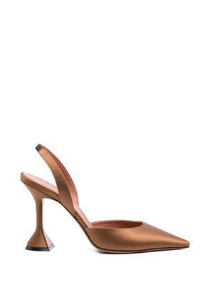 Amina Muaddi hollis ling slingback pumps - Brown