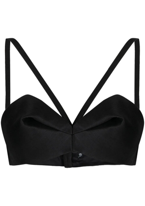 Versace gathered bustier crop top - Black