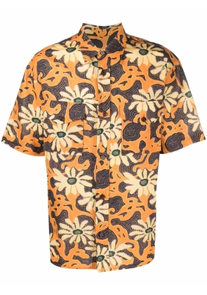 Nanushka floral print shirt - Orange