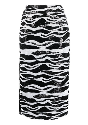 Dolce & Gabbana sequin panelled skirt - Black