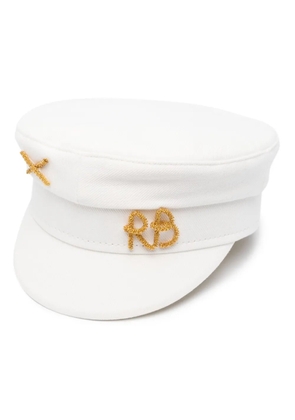 Ruslan Baginskiy logo-appliqué baker boy hat - White