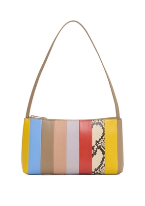 Mansur Gavriel Gaia striped snakeskin shoulder bag - Neutrals