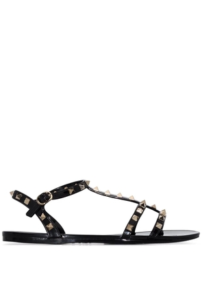 Valentino Garavani Rockstud flat sandals - Black