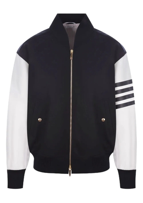 Thom Browne 4-Bar stripe bomber jacket - Blue