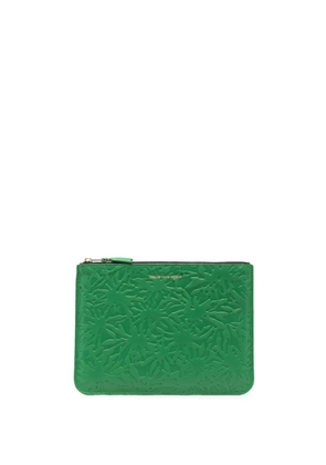 Comme Des Garçons Wallet embossed zip-up wallet - Green