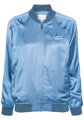 Maison Kitsuné Teddy bomber jacket - Blue