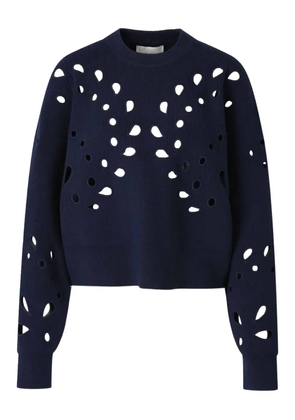 Ulla Johnson cut-out ribbed knit jumper - Blue