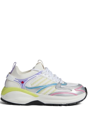 DSQUARED2 Dash panelled lace-up sneakers - White