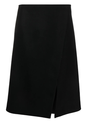 Stella McCartney front-split felted A-line skirt - Black