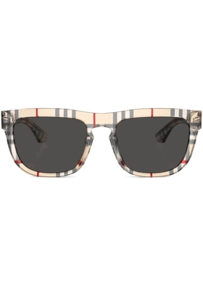 Burberry Eyewear Vintage check-pattern square-frame sunglasses - Brown