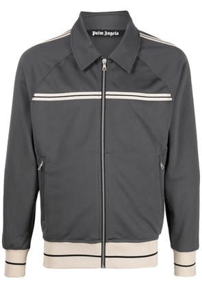 Palm Angels tape-trim track sweatshirt - Grey