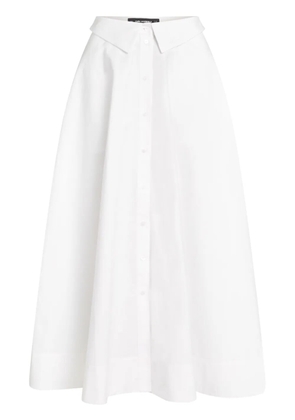Karl Lagerfeld poplin midi skirt - White