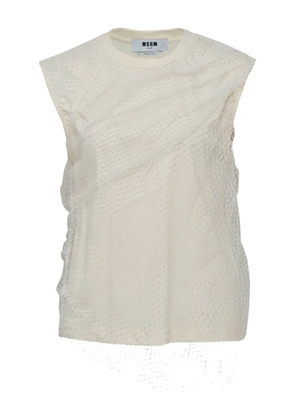MSGM mesh tank top - White