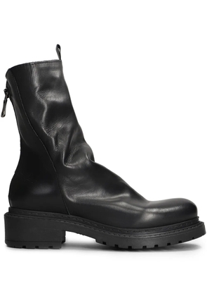 Metisse leather combat boots - Black