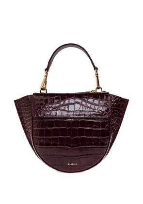 Wandler Wandler crocodile-embossed tote bag - Red