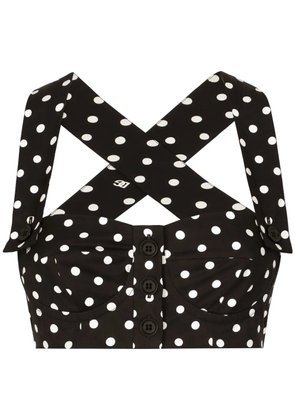 Dolce & Gabbana polka-dot corset top - Black