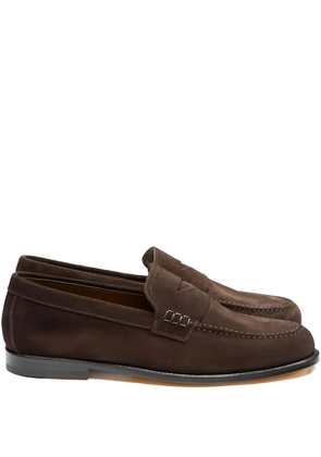 Doucal's suede penny loafers - Brown